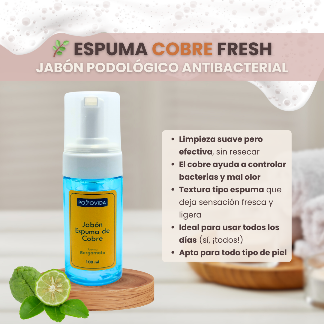 Espuma Cobre Fresh – Jabón Podológico Antibacterial
