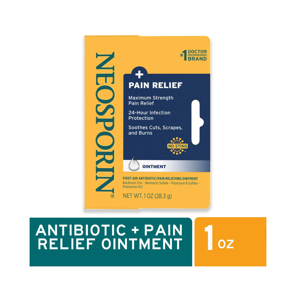 Neosporin Plus Pomada Antibiótica Alivio del Dolor 28.3 g
