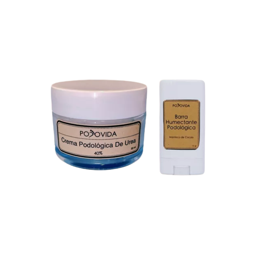 Kit Humectante e Hidratante Crema Urea 40% 50ml + Barra Humectante 15g - PodoVida