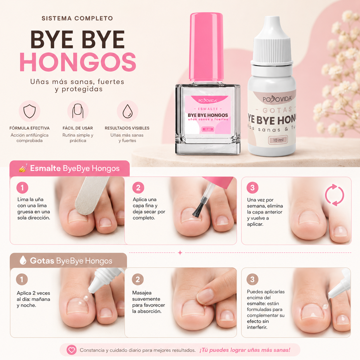 Kit ByeBye Hongos – Uñas Sanas & Cuidadas