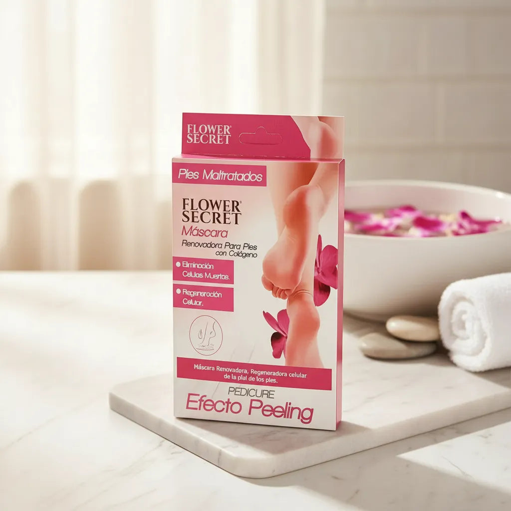 Máscara Renovadora para Pies con Colágeno – Efecto Peeling